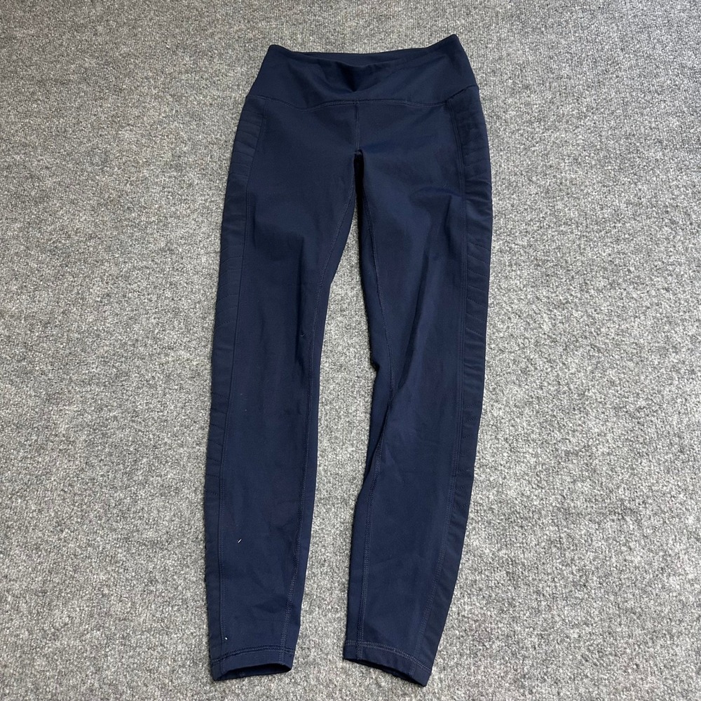 Spyder Leggings Womens Size S Navy Blue Textured High Waisted Slim Fit Active